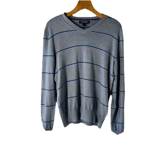 Banana Republic Men’s Luxury Blend V-Neck Sweater SZ S Gray Silk Cotton Cashmere - Picture 1 of 9