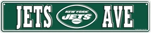 New York Jets Ave geprägtes Metall Straßenschild 4" x 18" - Bild 1 von 1