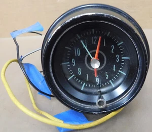 GM 1967-68 Camaro Floor Or Console Mounted Clock, Black, Metal - Picture 1 of 3