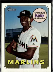 2018 Topps Heritage Cameron Maybin Miami Marlins #628 3 Card Lot - Picture 1 of 2
