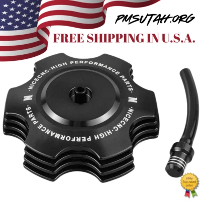 CNC Gas Cap 1987-1988 Yamaha Big Wheel BW350 BW 350 Petrol Fuel Tank Lid Black - Image 1 of 4