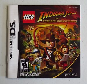 LEGO Indiana Jones Original Adventure Booklet Nintendo DS - Manual Only - EN/FR