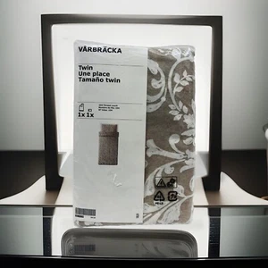 New Ikea Varbracka Twin Duvet Cover Pillowcase Sham Beige White French Country - Picture 1 of 4