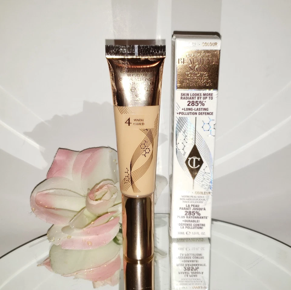Charlotte Tilbury Beautiful Skin Foundation 4 Warm Chaud 30ml 1oz - Image 1 of 1
