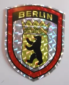 Souvenir-Aufkleber Berlin Berliner Bär Wappen Hauptstadt Deutschland Oldtimer - Bild 1 von 2