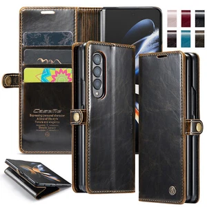 For Samsung Galaxy Z Fold 6 Fold 5/4/3 Magnetic Leather Wallet Stand Flip Case - Photo 1 sur 19