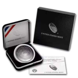 2014-P $1 Baseball Hall Fame Commemorative Silver Dollar UNC OGP - U2674 - STOCK - Picture 1 of 1