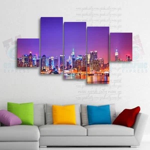 110x70cm - Set 5 LEINWÄNDE BEDRUCKT GEMÄLDE LEINWAND DEKO - NEW YORK-NY-02 -5T07A - Bild 1 von 11