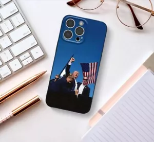 Donald Trump Phone Case 2024 FIGHT Rally Shooting for iPhone 12 13 14 15 Pro Max - Picture 1 of 10