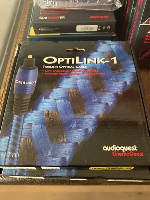 New AudioQuest OptiLink-1 1M (Meter) Blue Toslink Fiber - Blue - Image 1 of 2