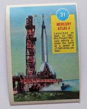 1963 Topps Astronauts 3D Card #31 Mercury Atlas 4 - EX condition
