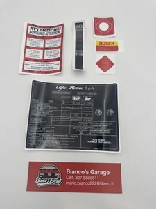 Kit Adesivi Vano Motore Alfetta Gt Gtv - Foto 1 di 6