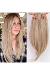 Base de encaje suizo de 5,5X6 pulgadas clips para mujer en peinado 20 pulgadas 100 % cabello virgen - Imagen 1 de 35