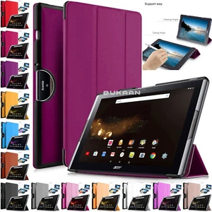 Case for Acer Iconia One 10 B3-A40 10.1" Hard Shell Leather Magnetic Smart Cover - Picture 1 of 15