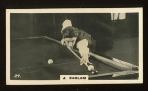 1926 British American Tobacco Who's Who in Sports Billiards #24 J. Earlam NM - Picture 1 of 2