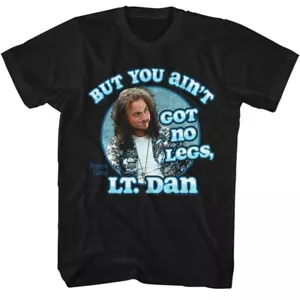 Forrest Gump - Got No Legs - Solid Black Adult Short Sleeve T-Shirt - Picture 1 of 3