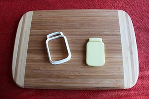 Tarro cortador de galletas Mason topper fondant retro vintage cupcake de boda - Imagen 1 de 1