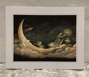 DREAM WORLD Emily Winfield Martin SLEEPING MOON print 8" X 10" decor 2018 - Picture 1 of 2