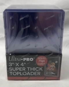 NEW Ultra Pro 25-Count 3x4 Clear Thick 75PT Toploader Sports Card Holder 81347 - Picture 1 of 2
