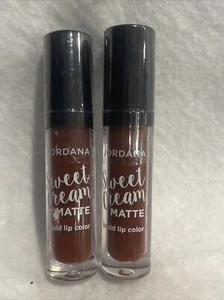 Lot Of 2 Jordana Sweet Cream Matte Liquid Lip Color Molten Chocolate Cake MLC-21 - Picture 1 of 3
