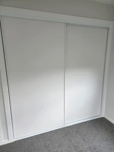 Wardrobe Sliding Doors X 2 (NEW) With Tracks - Picture 1 of 1