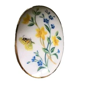 Caja baratija ovalada vintage Caverswall England porcelana de hueso fino - Imagen 1 de 12