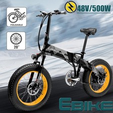 20 inch E-Bike Electric Bicycle 48V 500W 35km/h Folding Mountain Bike Moped Bike