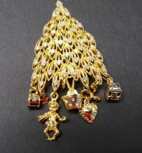 Kirks Folly Christmas Tree Baby's 1st Christmas Brooch Pin Vintage - Imagen 1 de 3