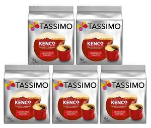 5 x packs tassimo kenco American Smooth Discs T Waffles 80 80 Large