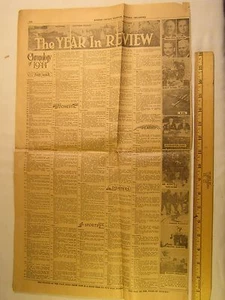 Zeitung Harper County, Oklahoma CHRONOLOGIE 1944 Jahresrückblick [Y59Vb1d] - Bild 1 von 3