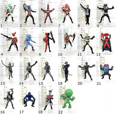 LOTE 5 FIGURA MASKED CAME RIDER KAIJU KAIJIN MONSTER GASHAPON Nº 1-22 Bandai Foto 1 de 4