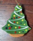 Vintage Tile Christmas Tree Brooch Pin