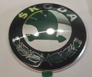ORIGINAL SKODA EMBLEM LOGO MOTORHAUBE FÜR SKODA FABIA OCTAVIA ROOMSTER YETI - Bild 1 von 3