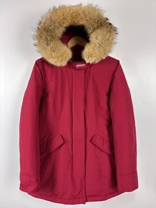 Womens Woolrich Arctic Down Hooded Parka Red Size M - Picture 1 of 11