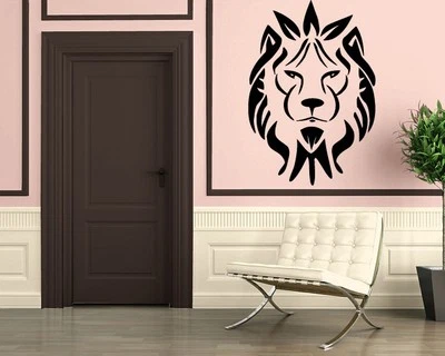 Wall Stickers Vinyl Decal Lion Tiger Animal Tribal Predator (ig239) - Изображение 1 из 3