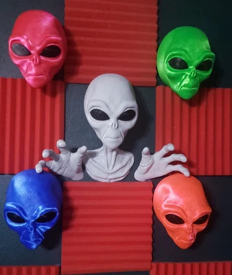 Alien montado en la pared | Arte de pared | Soporte para auriculares | Soporte para auriculares impreso en 3D Foto 1 de 4