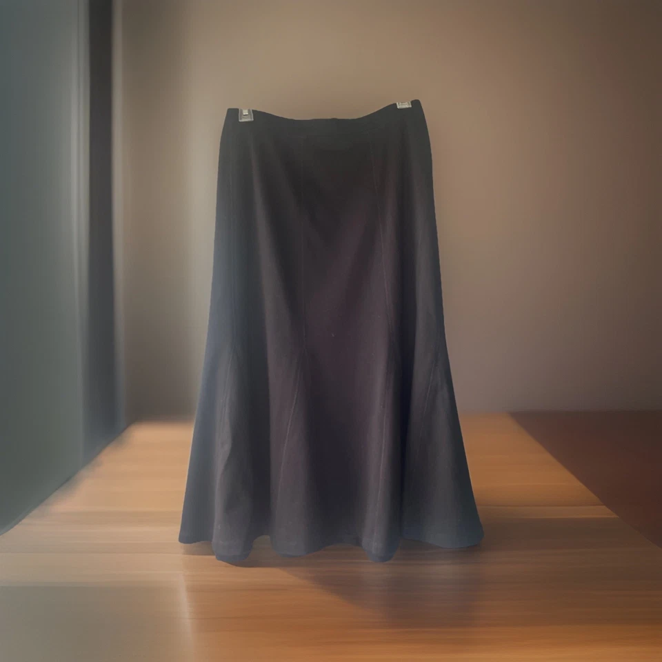 Jennifer Moore Línea A Acampanado Circular Negro Cintura Elástica XL Zigzag Elegante Foto 1 de 4