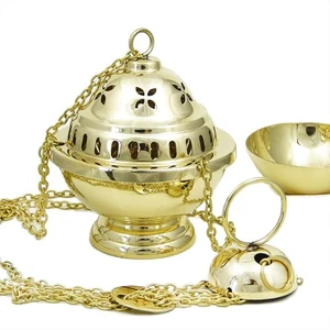 2914 Handmade Censer out of Brass church incense burner distiller кадильница - Picture 1 of 1