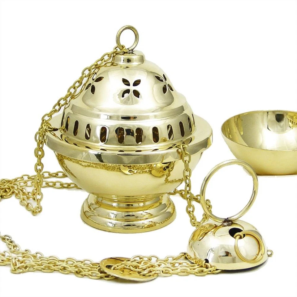 2914 Handmade Censer out of Brass church incense burner distiller кадильница - Image 1 of 1
