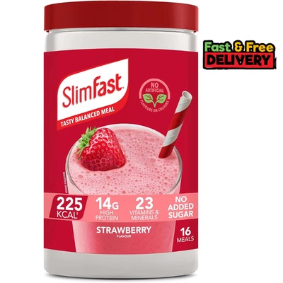 SlimFast Strawberry Flavour, 16 Servings, 584 g - Image 1 of 4