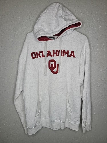 VETEMENTS Oklahoma O U Felpa con Cappuccio Uomo M 38 40 Grigio e Rosso KA Abbigliamento da Notte