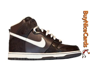 2006 Nike Dunk High Premium Woodgrain Baroque Brown 312786-223 Mens Sz 8 + Box - Picture 1 of 7