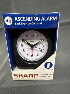Sharp - Quartz Analog Alarm Clock - NIB - Backlight / Ascending Alarm / Snooze - Image 1 of 4
