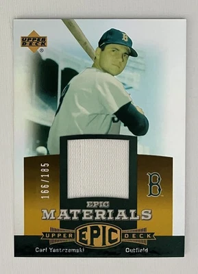 Camiseta deportiva Carl Yastrzemski 2006 Upper Deck Epic Materials usada en juegos 166/185 #EM-CY1 Foto 1 de 2