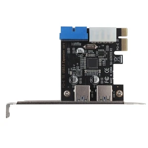 Scheda PCI Express PCI-E a USB3.0 2 Porte 19PIN Adattatore Scheda USB 3.0 con - Foto 1 di 12