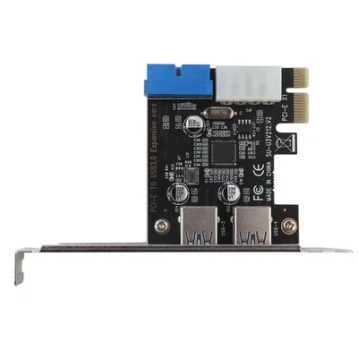 Scheda PCI Express PCI-E a USB3.0 2 Porte 19PIN Adattatore Scheda USB 3.0 con - Immagine 1 di 4