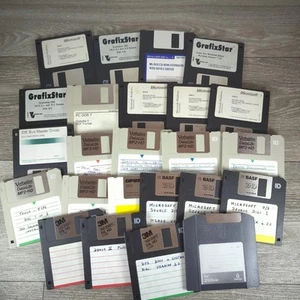 24 X Floppy Disk Joblot - 3M, Verbatim - Old Software Etc - Sold as Untested - Zdjęcie 1 z 5