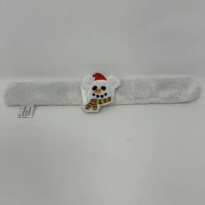 Disney Parks Plush 2024 Holiday Santa Snowman Mickey Mouse Slap Bracelet NEW - Picture 1 of 5