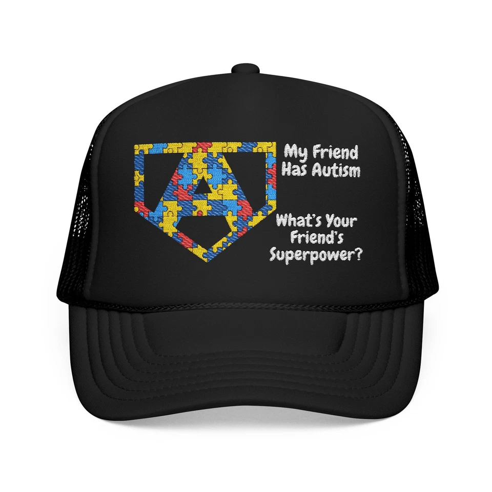 ¿Cuál es el superpoder de tu amigo? - Sombrero bordado 100% poliéster | Sombrero personalizado Foto 1 de 1