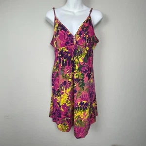 Lucky Brand Floral Cotton Lounge Dress Size L Sleeveless Nightgown Cottagecore - Picture 1 of 5